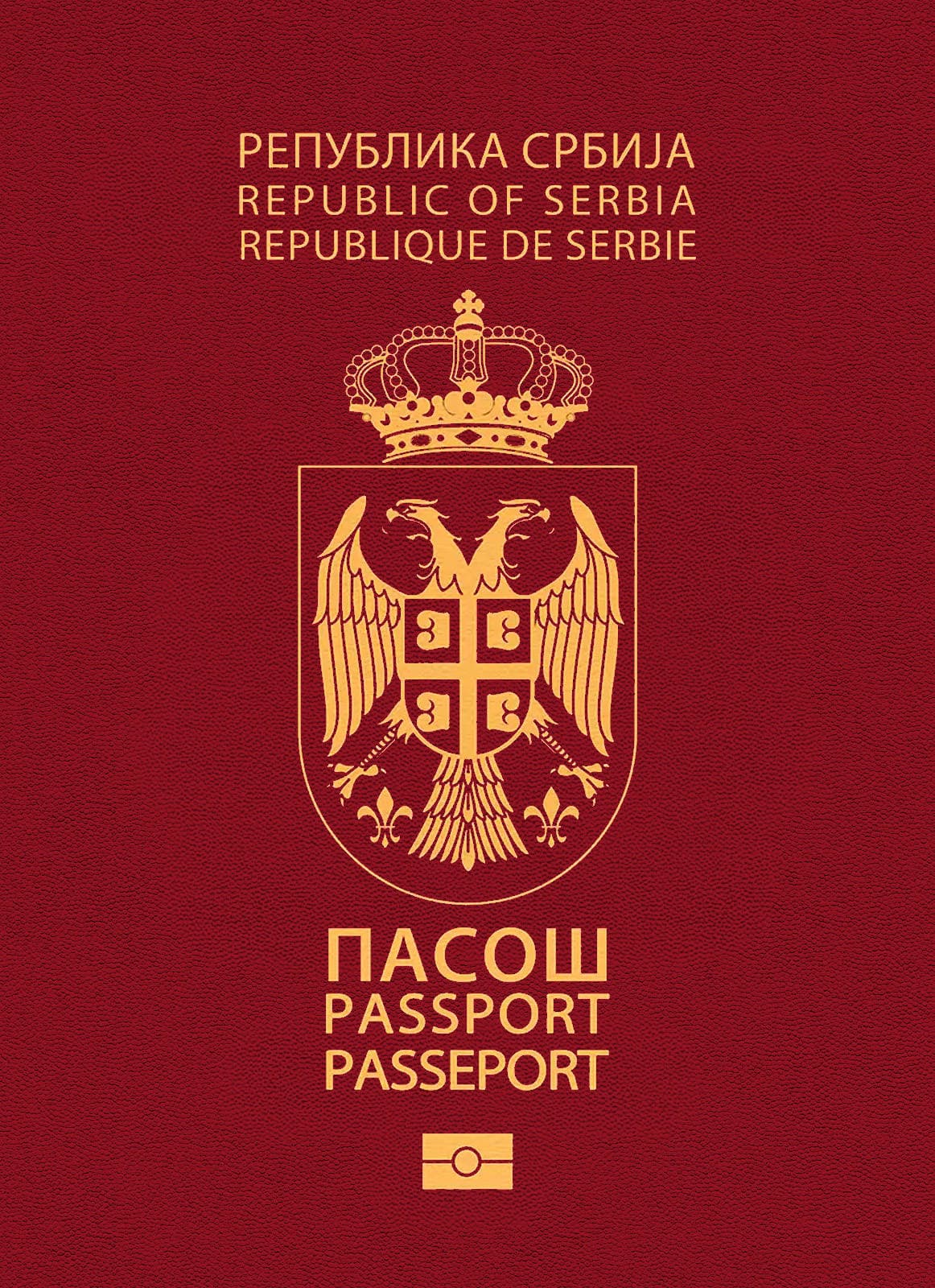 Serbia passport cover